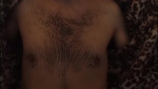 Hairy wet chest in public area