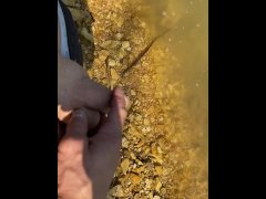 Pissing into the lake
