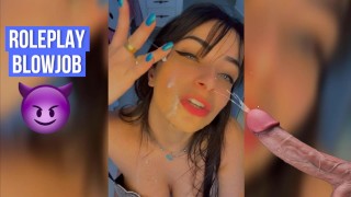 ROLEPLAY A Sexy Latina Catching You With A Boner For Spying On Her And Giving You A Perfect Blowjob