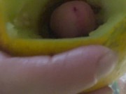 Preview 4 of I put a melon on my dick and I cum a lot