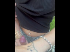 I fake a car breakdown to suck a dick and swallow a load of cum