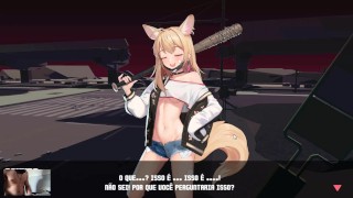 ISEKAI FRONTLINE - facing a blondie kitsune with small breasts