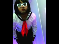 Femboy showing off Japanese cosplays