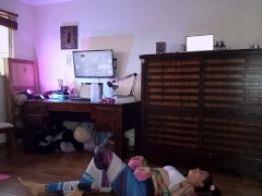 After training I show you my sweaty ass and I wink at you with my anus