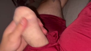 ALMOST GOT CAUGHT JACKING OFF NEXT TO MY TIRED FRIEND | CUMSHOT | (FTM)
