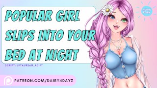 Audio Porn Slutty Whispers ASMR Moaning ASMR Popular Girl Slips Into Your Bed At Night