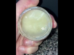 Defrosting my saved cumshots, many of my own loads for cumplay!!