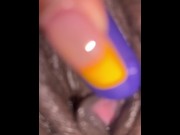 Preview 5 of Cum dripping off big clit (full video OF: angelnamedtia)