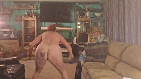 GILFJai does naked stick aerobics