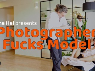 写真撮影中にカメラマンに指で触られるアジアのモデル-写真家ファックモデルからのBTS