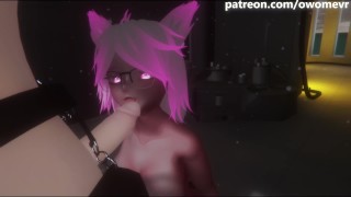 Geile femboy fokt sletterige catgirl om de mensheid te redden na de Apocalyps - VRChat ERP - Preview