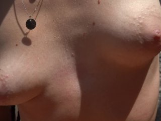 cazzo enorme, small tits, pigtails, anal outdoor