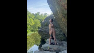 public stripping on my hike!