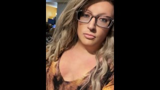 Sexy trans MILF shows ass in upskirt video