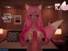 CATGIRL gives her MASTER a TIT FUCK!!! VTUBER gets CUM in her MOUTH!!!!