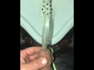 Urinal Pissing Compilation Featuring some Foreskin Pissing as Requested