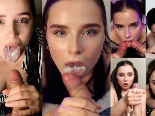 Compilation of Juicy Blowjobs and Cumshots