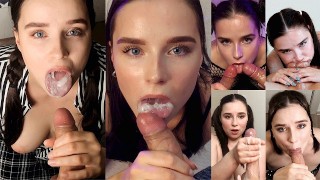 Collection Of Luscious Cumshots And Blowjobs