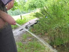 Pissing by the river
