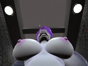Preview 6 of Heat anthro Futa furry dragon public toilet with a hole in the wall POV blowjob