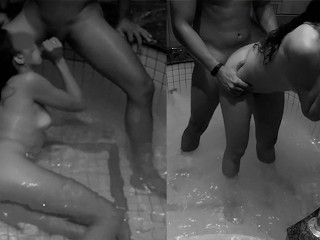 监控摄像头捕捉到按摩浴缸中的出轨情侣