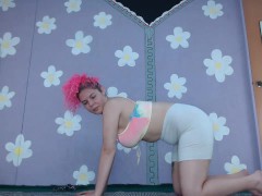 Big Tits Latina Milf does Yoga in Leggings