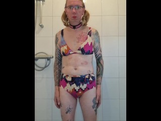 Sissy Pisses in her Bikini