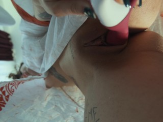 Morning Pussy Masturbation with a Vibrator