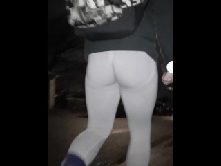 Candid Sissy Betrapt in Leggings