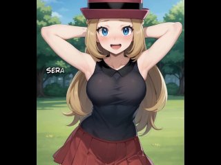 pokemon serena, wholesome hentai, pokemon sex, blowjob