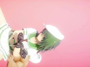 Preview 1 of Kiso Kantai Collection Hentai Cowgirl Position Sex and Dance Undress MMD 3D Green Hair Color Edit