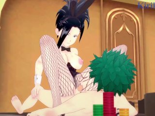 Momo Yaoyorozu and IzukuMidoriya Have Intense Sex in a Casino. - MyHero Academia Hentai