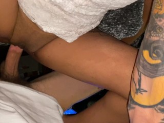 Slamming her from her back to Behind, Cum all over BWC while I Cumshot on her Big Ass