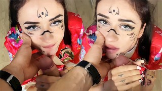 FUCKING AND HARD THROAT FUCK | SPANKING, SPITTING, COSPLAY