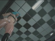 Preview 3 of Сексуальная Клер Редфил из Resident Evil 2 гуляет голышом треся своими сиськами_Sexy Big Ass 3