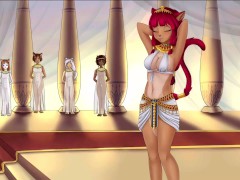 Space Paws #5 - Visual novel gameplay - Blowjob in a forest by witch and some harem action