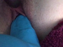 Fucking my Pussy with my Smurf cock