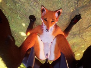 Grab her by the Tail and Fuck her in the Ass with BBC Furry Fox Yiff 3D PoV Hentai
