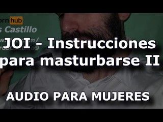 JOI #2 - Instructions to Masturbate (sheets) - Audio for WOMEN - Male Voice - Spain ASMR