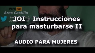 JOI #2 - Instructions to masturbate (sheets) - Audio for WOMEN - Male voice - Spain ASMR