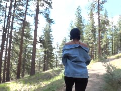 Sucking Cock on Public Hiking Trail - Screenshot 2 of 16 - Amateur Interracial