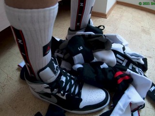 Fun with new Socks,nike Jordan, Puma Shoes and Gloves