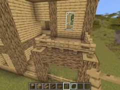 How to build a Big Wooden survival house in Minecraft