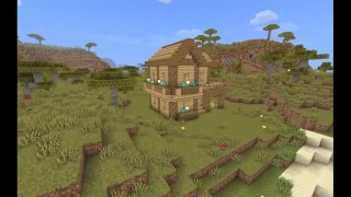 Como construir uma grande casa de sobrevivência de madeira em Minecraft