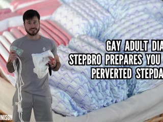 Gay Adult Diaper - Prepared for Perverted Stepdaddy by Stepbro