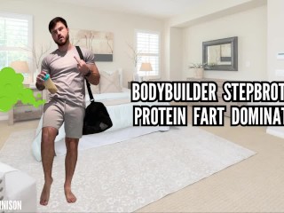 Bodybuilder Stiefbruder Protein Furz Dominanz