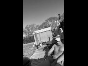 Preview 3 of Solo male So much cum outside black and white CLIP