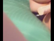Preview 2 of Bbw milf fucks both her pink tight slutty holes