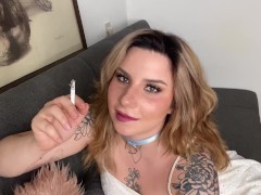 Smoking sex Tattoo girl