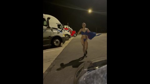 Truck stop whore.